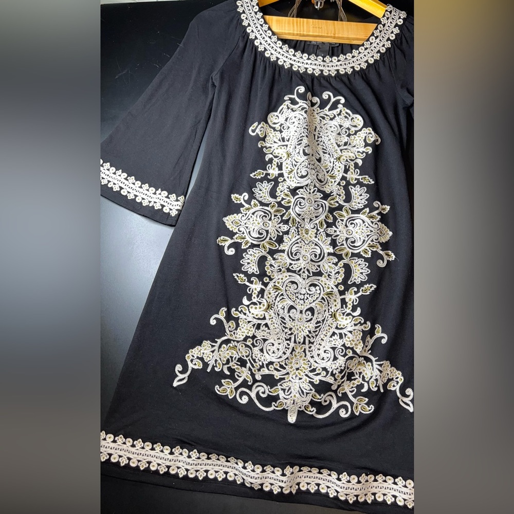 INC International Concepts Embroidered Dress Boho Size P (0/2) EUC